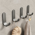Heavy-duty adhesive hooks - no drilling required! perfect for kitchen, bathroom, door backs, and walls. damage-free, weight-bearing towel hooks