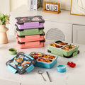 304 stainless steel insulated lunch box - perfect for office workers, students, and cafeteria use. features divided compartments and microwave-safe design