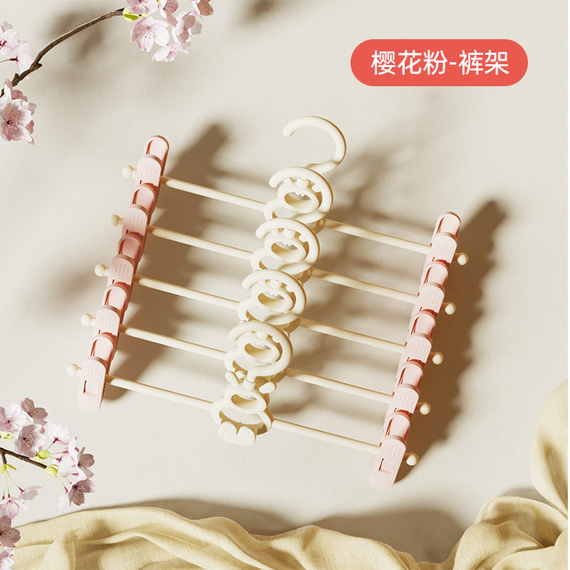 Plastic children's clothes hanger for home retractable clothes support baby non-slip clothes support baby clothes drying rack