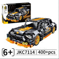 New compatible pull-back car building blocks lamborghini sports car model series green bull small particles children's educational assembly toy wholesale