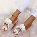 2024new arrival cotton slippers familywinterfor home one word heattech home stuffed slippers cartoon home slippers for women
