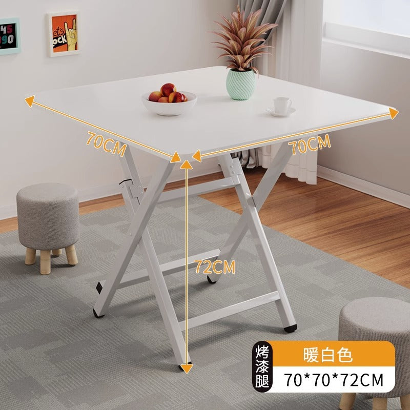Foldable table dining table for home small table outdoor portable stall small apartment rental house simple dining square table