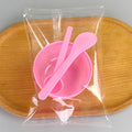Cosmetic & beauty mask mixing tool set - 3 piece kit: #3 mask bowl, small mask spatula, 10ml measuring spoon - individually packaged