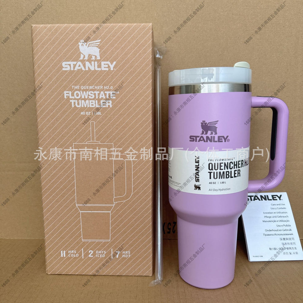 Stanley insulated straw cup - 304 stainless steel portable tumbler for outdoor, car, and sports use