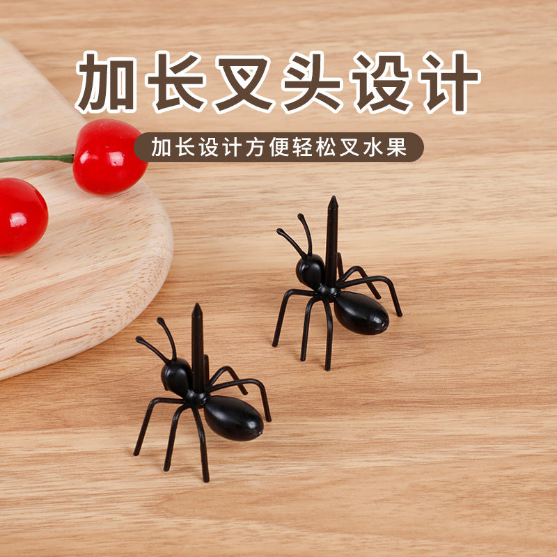 Fruit fork, ant fork, toothpick, lunch pick, ant moving snack fork, party series fruit fork, cake fork