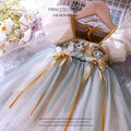 summer collection: little girl's dress - ethereal tulle princess style tutu dress for baby girls, kids' bubble sleeve dress