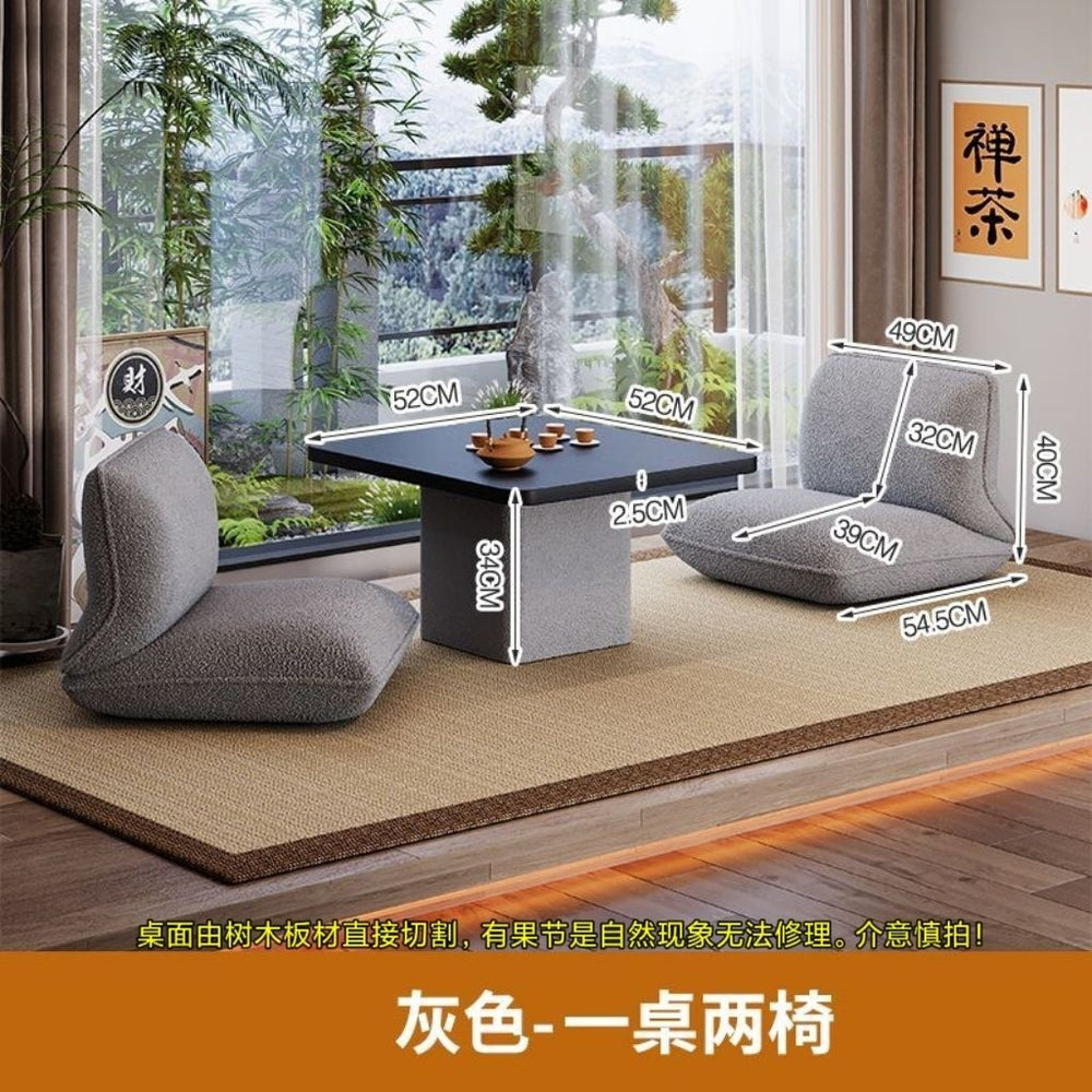 Popular tatami lazy sofa tea table combination balcony back chair bedroom window seat cushion bay window chair small coffee table