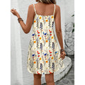 Real shot, in-stock, european and american style, cross-border e-commerce,  printed camisole dress