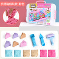 New children's space-themed sand art storage box set - cake castle suitcase pretend play molding sand toy