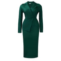 D615 cross-border women's fashion:  spring new arrivals - stylish and elegant commute-ready stretch suit collar high-waisted african dress