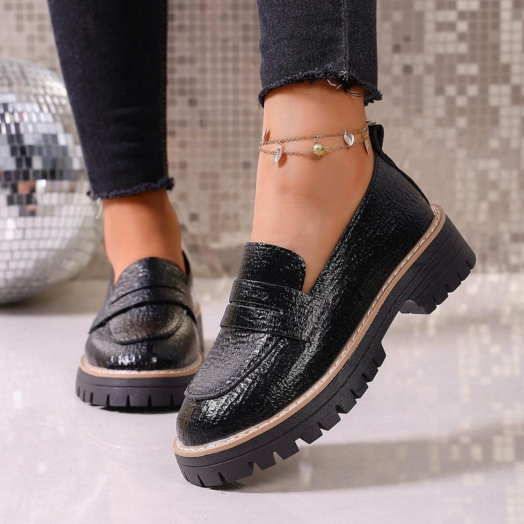 autumn new arrival: plus-size chunky sole loafers for women - wholesale available, dropshipping to  & , sizes 36-43