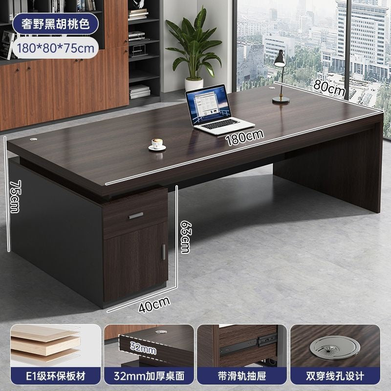 Office desk - minimalist modern manager desk, employee workstation, home computer desk, student study desk, executive desk