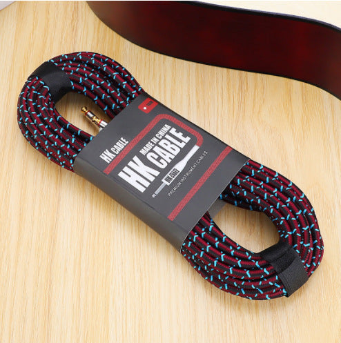 HK braided cable noise reduction audio cable folk music electric box acoustic guitar bass cable musical instrument cable