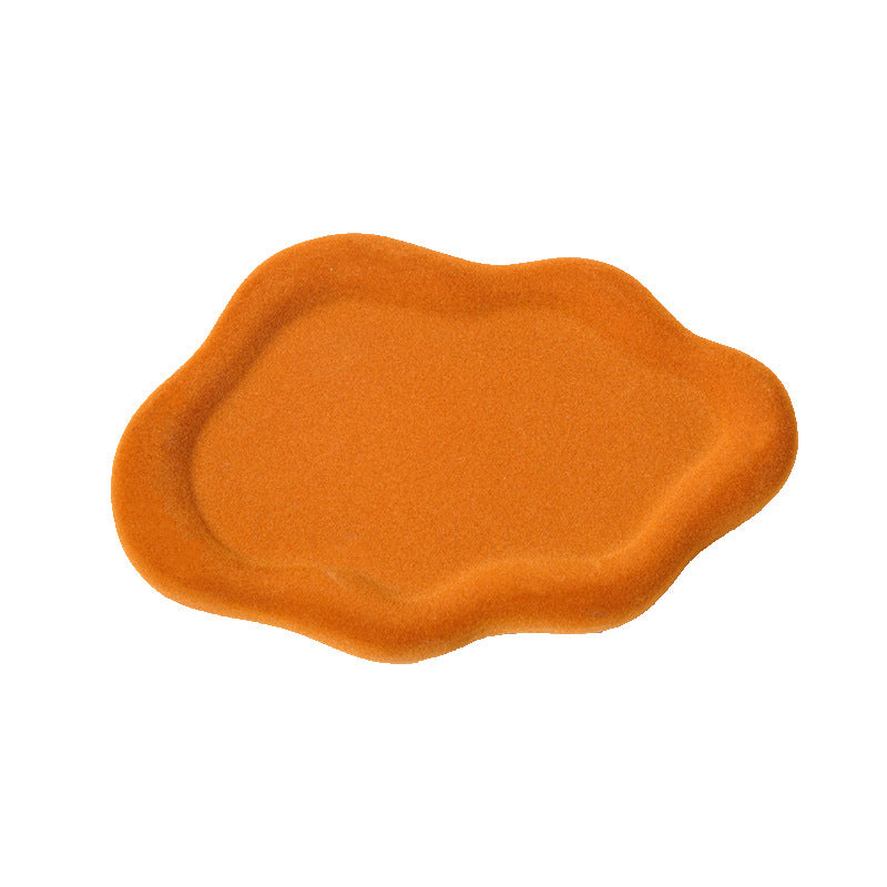 Instagram-worthy creative desktop display tray for jewelry and props. trendy, plush ceramic, irregular-shaped tray – just like the influencer style!