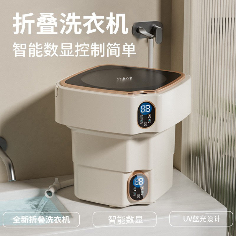 Portable foldable washing machine automatic baby dormitory special socks washing handy gadget portable foldable automatic cleaning