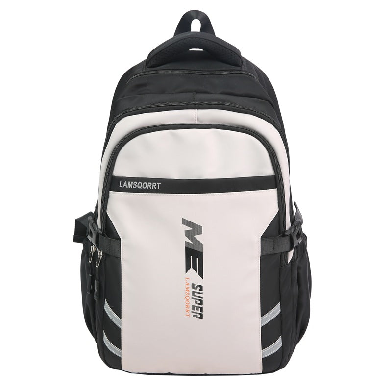 New backpack men's simple large-capacity travel backpack leisure Japanese junior high school student high school student schoolbag