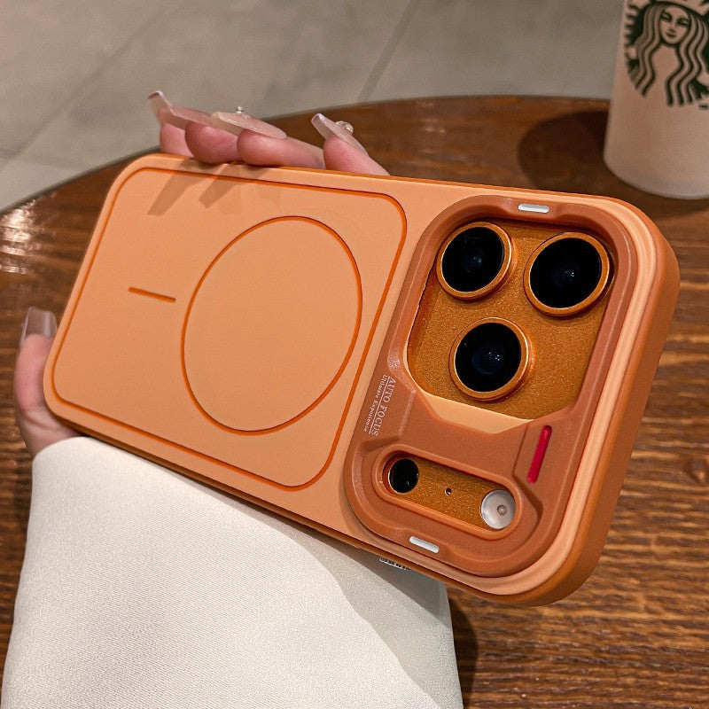 Spliced design magnetic compatible iphone 17 pro max case, apple 15 matte anti-drop protective cover