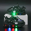 New  boys' and girls' breathable light-up mesh sneakers - trendy illuminated kids' shoes