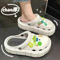 New platform clogs for women - trendy, slip-resistant, versatile, height-increasing, closed-toe, beach sandals for summer