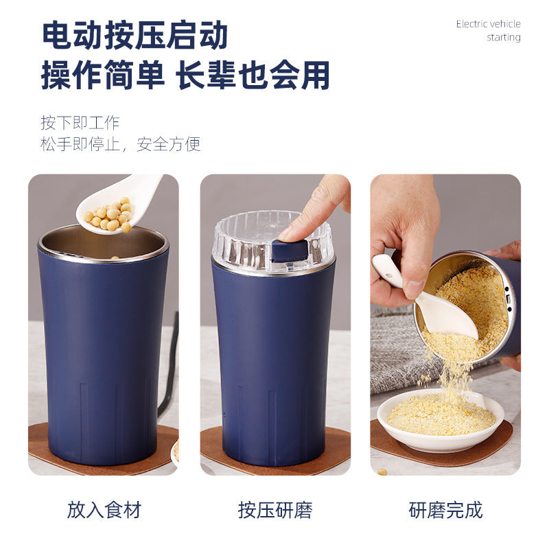 Mini grinder mill - perfect for grinding chili peppers, spices, and making ultra-fine baby food, five-grain cereals, and more!
