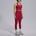 new arrival nude tight yoga wear sports beautiful back high waist hip lifting pants suit quick-drying running fitness wear
