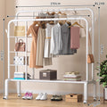 【upgraded version】side storage mesh single-tier double-rail 150 white + casters