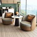 Modern minimalist cat paw leather sofa chair - trendy apartment bedroom balcony living room single seater light luxury sofa table and chair set