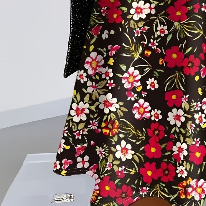 wholesale women's short-sleeved dresses, fashionable women's dresses for spring, summer, and autumn, new cross-border printed designs