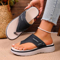 foreign trade  slippers women's summer sports flip-flops women's thick-soled wedge sandals large size slippers wholesale