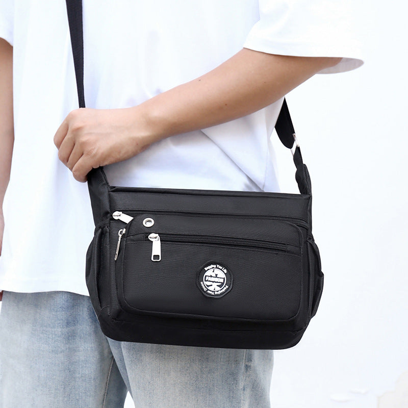 New shoulder bag large-capacity anti-splashing and wear-resistant backpack multi-pocket fashionable men's business leisure   bag