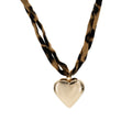 Wholesale heart necklaces - european & american cross-border trendy statement leopard print jewelry - unique design sweet & cool girl charms