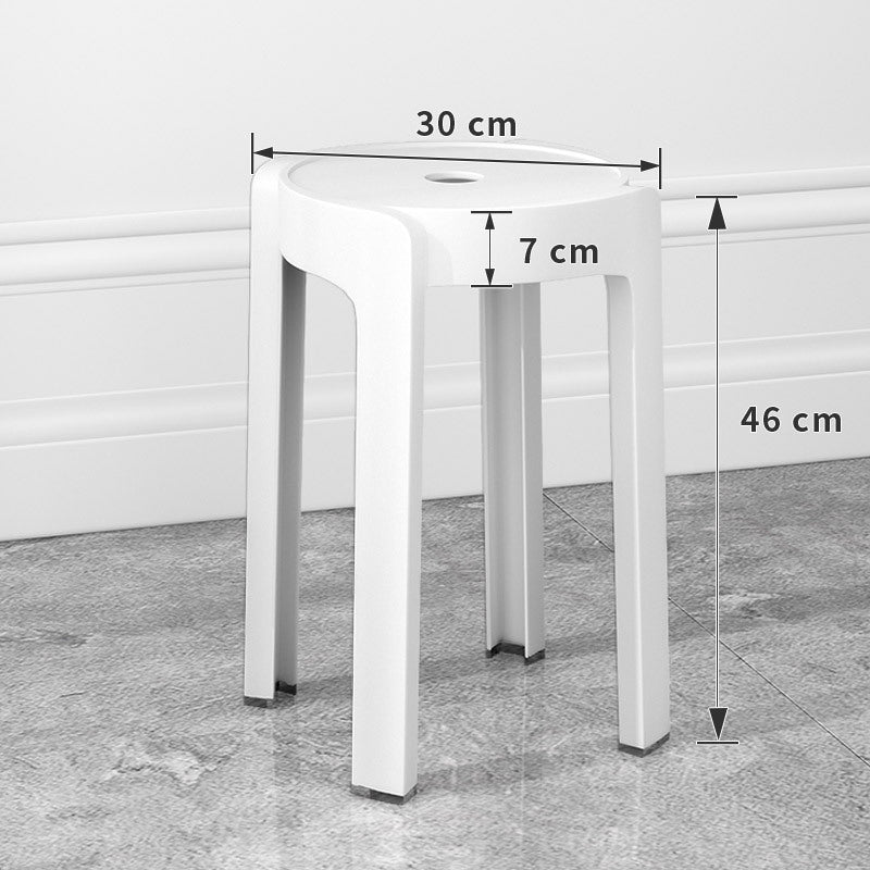Thickened plastic stoolfor home stackable dining table bench long sitting comfortable chair windmill stool plastic round stool