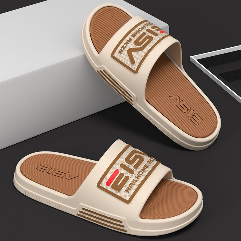 Slippersmennew arrivalhome indoor stepping on shit feeling non-slip breathable bathroom wholesale casual one-piece sandals couple