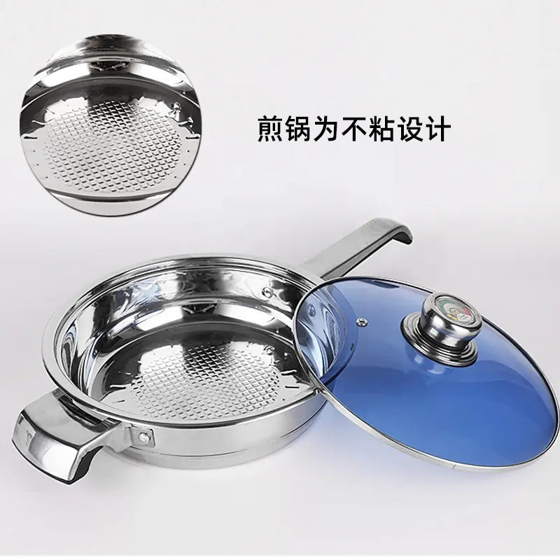 Factory direct cookware set - available in 30-piece and 50-piece options - stainless steel kitchen utensils, includes stockpots, woks, and frying pans - cross-border e-commerce ready