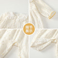 Early autumn newborn baby clothes: stylish and trendy baby girl romper with turn-down collar, long sleeves, super cute outing jumpsuit, autumn outfit