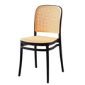 imitation rattan plastic chair for home stackable casual backrest chair breathable pp chair mesh woven dining chair