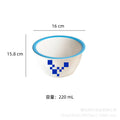 Ins scandinaviancasual style grids geometric fragments creative design color block paint bowl stylish color ceramic bowl