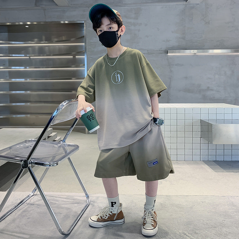 Boys' summer outfit set: trendy & stylish  new collection - cool & edgy summer sportswear for mid-to-large children