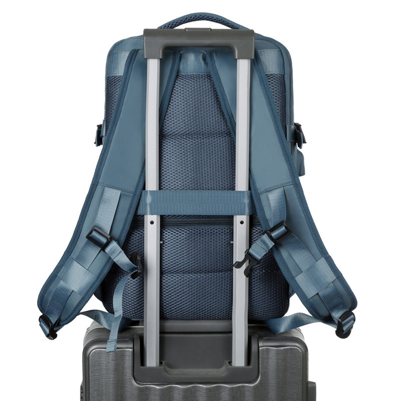 Foreign trade box backpack large capacity independent shoe compartment custom business travel bag USB interface multi-warehouse computer bag