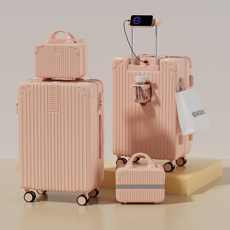 New child and mother suitcase silent universal wheel 20 inch boarding case large capacity trolley case 26 inch wedding case password