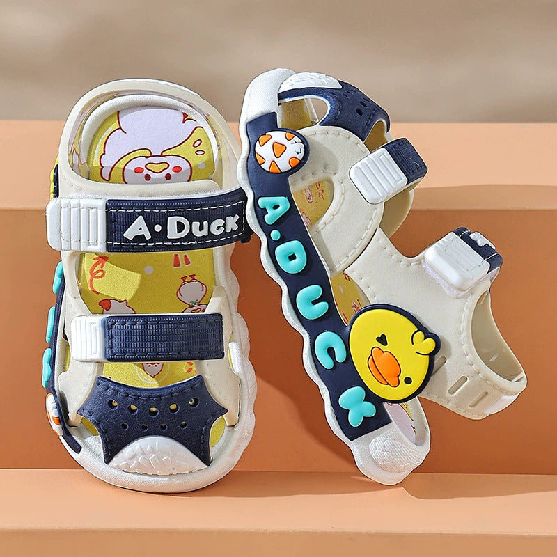 Baby boys' sandals summer girls' plastic anti-spill soft sole non-slip toddler first walker infant sandals 0-1-2-3 years