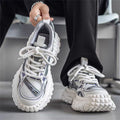 Men's shoes 2026 new summer breathable mesh casual anti-slip height increasing hong kong style trendy brand student sports dad shoes