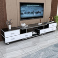 Six-drawer black cabinet with white doors, suitable for 1.8-2.4 meter spaces