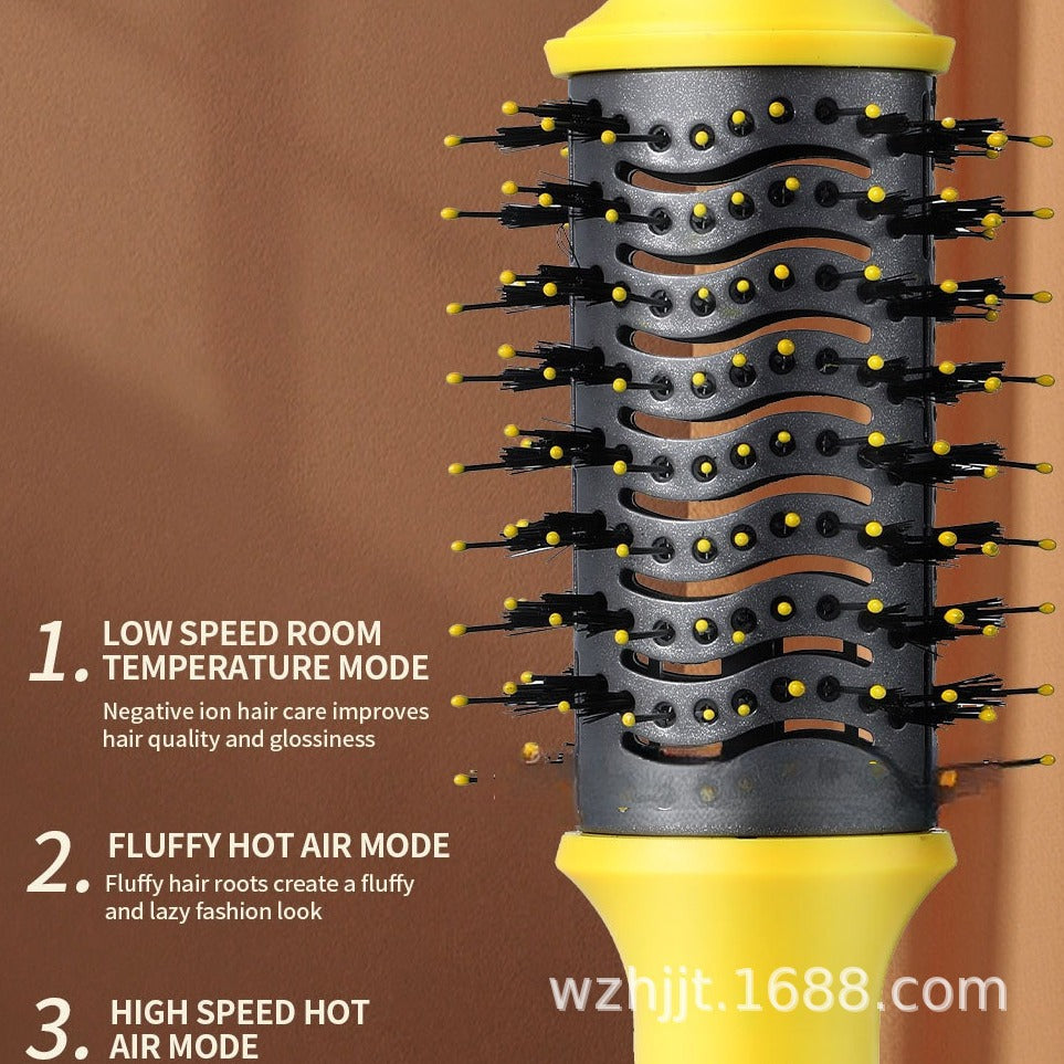 Cross-border four-in-one hot air comb, hair straightener, negative ion does not hurt the hair, curling iron, new product, multi-functional hair dryer.