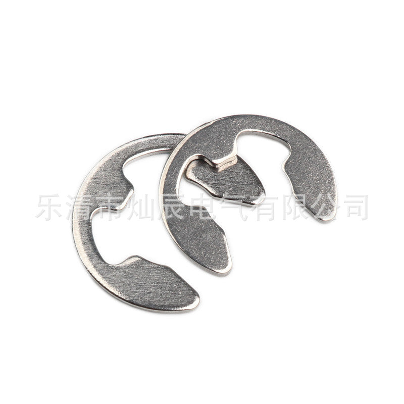 E-type open spring 120pcs boxed metal spring gasket 304 stainless steel shaft retaining ring meson