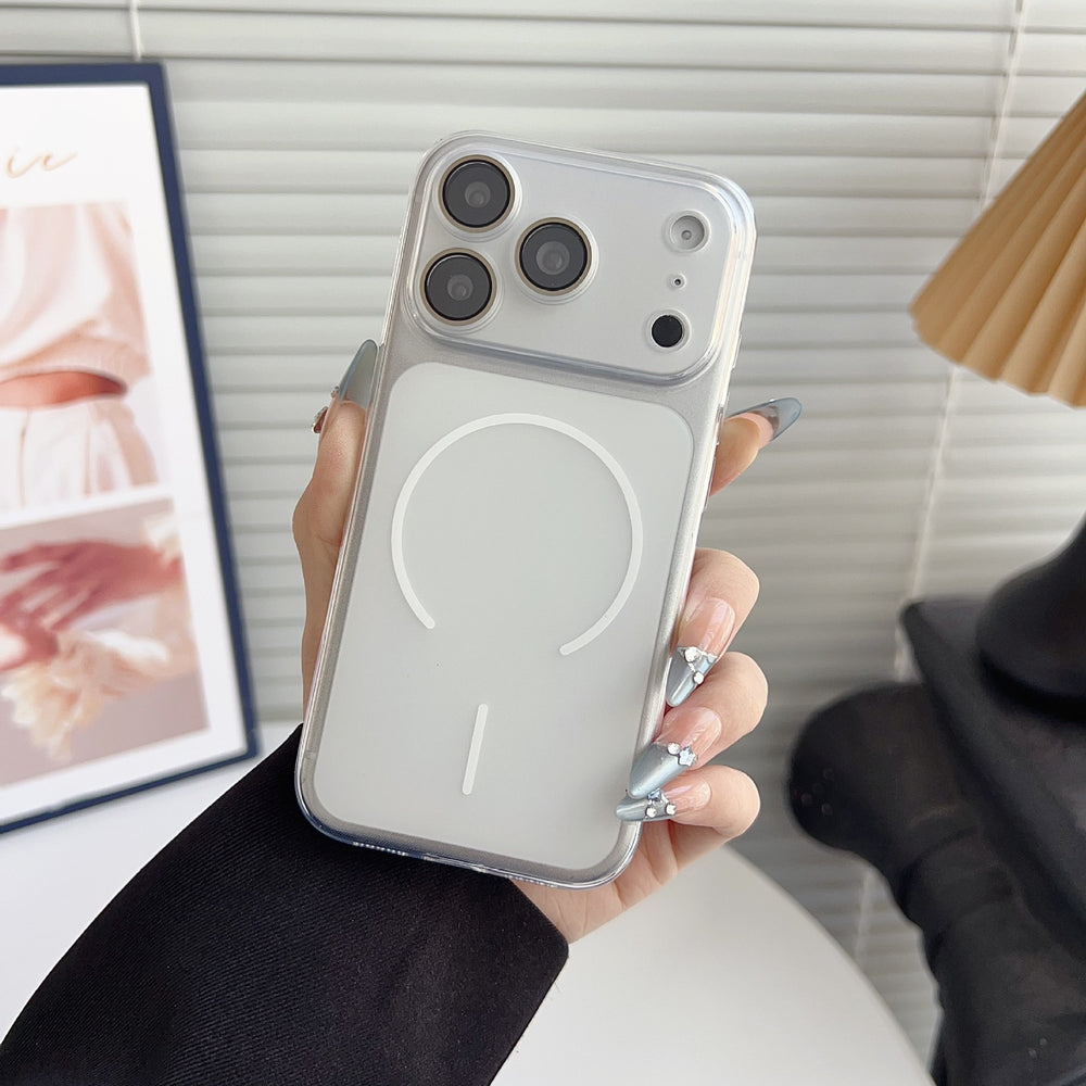 Simple and ultra-thin, it can be changed into 17 silk screen fine circle magnetic suction iphone17/16 mobile phone case, suitable for apple 14/13 anti-fall