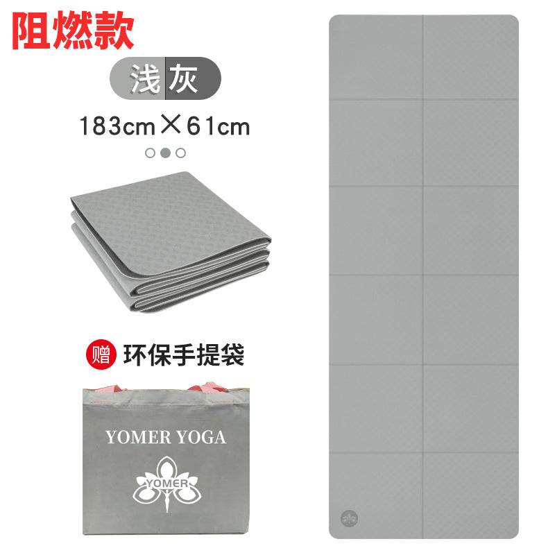Foldable yoga mat tpe portable student nap mat eco-friendly odorless non-slip sports cross-border yoga mat
