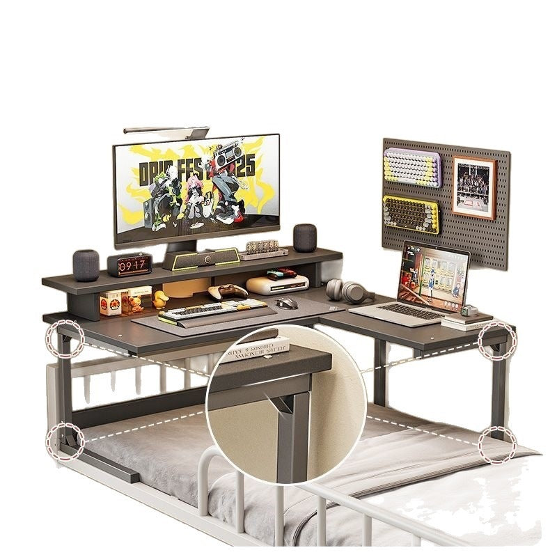 Bed computer desk desktop bunk bed study desk lazy handy gadget dormitory e-sports table suspended corner table assembly