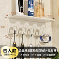 Milk white toothbrush holder-4 mouths