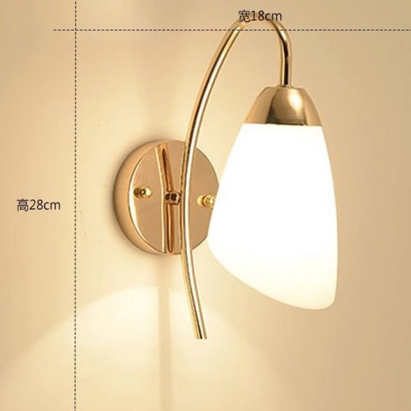 Wall lamp bedroom bedside lamp new simple modern living room background wall lamp light luxury creative staircase aisle balcony lamp